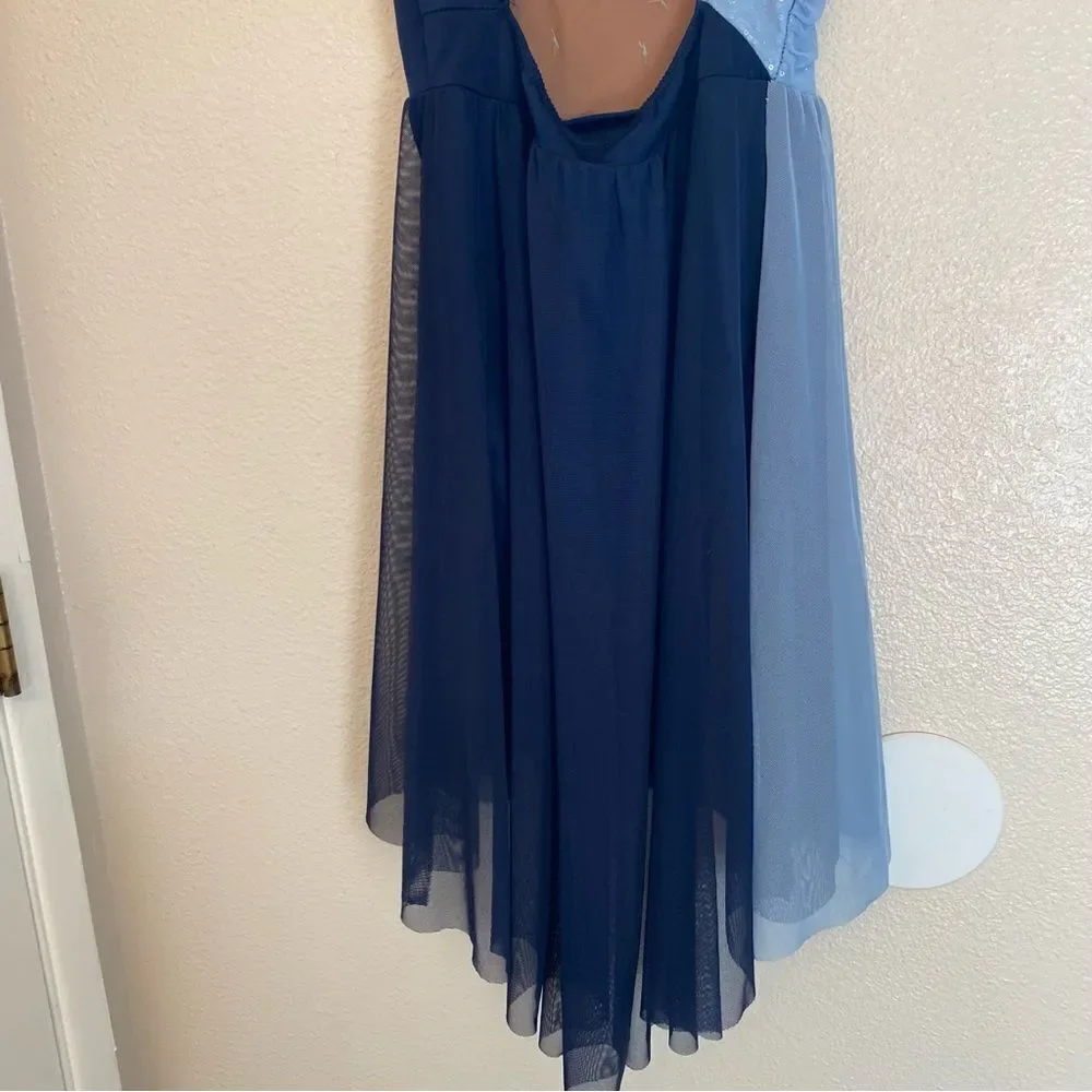 Revolution Dance Costume blue lyrical winter mesh MEMORIES RC23918 MA adult